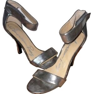 Americian Rag Distressed Metallic Silver Sandals